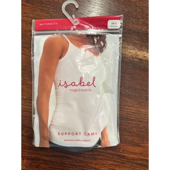 Ingrid & Isabel Maternity White Seamless Soft Support Camisole Size Medium/Large - Picture 2 of 6